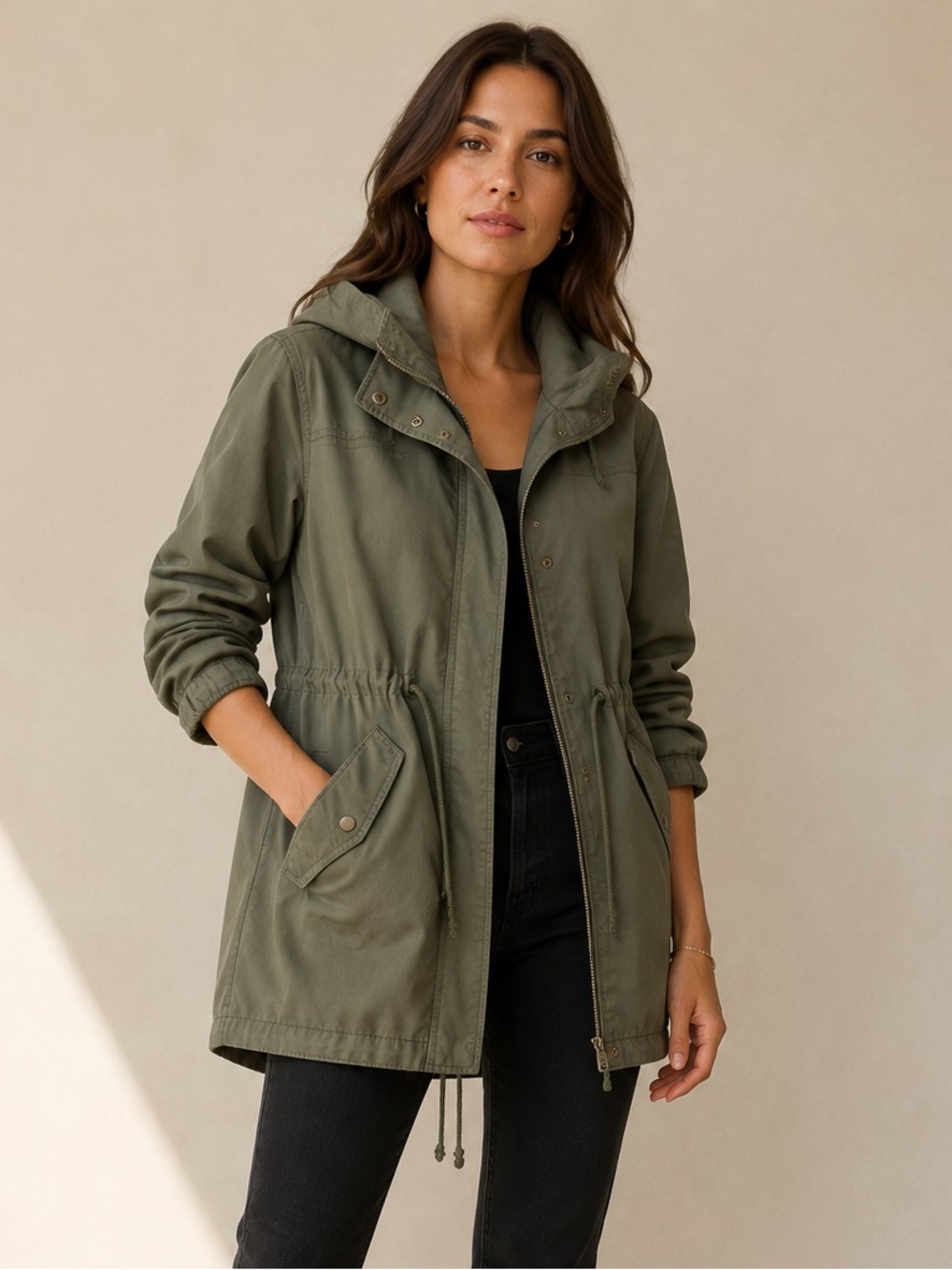 Uniqlo L Utility Anorak Lightweight Fall Jacket Relaxed Casual Preppy Indie